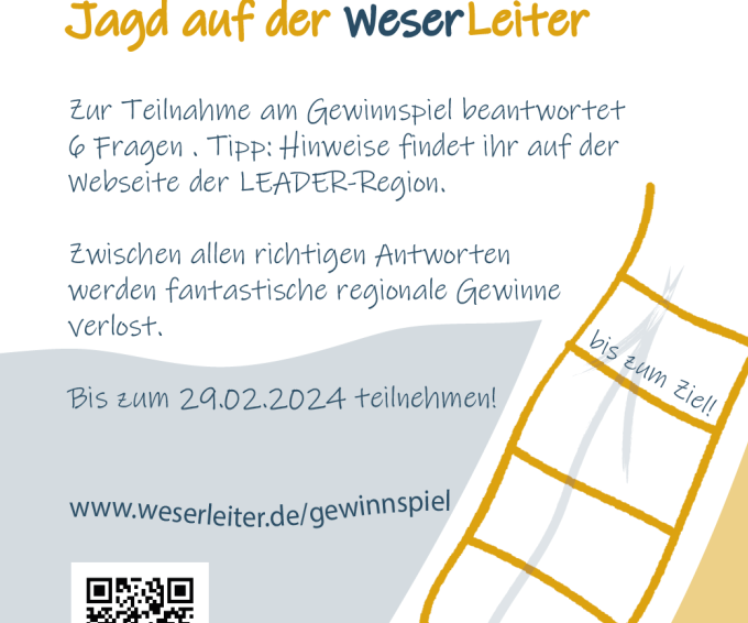 „Jagd auf der WeserLeiter“: Das Online-Gewinnspiel der LEADER-Region Weserleiter ist gestartet!