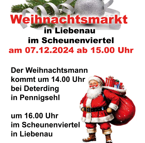 Weihnachtsmarkt 2024 in Liebenau