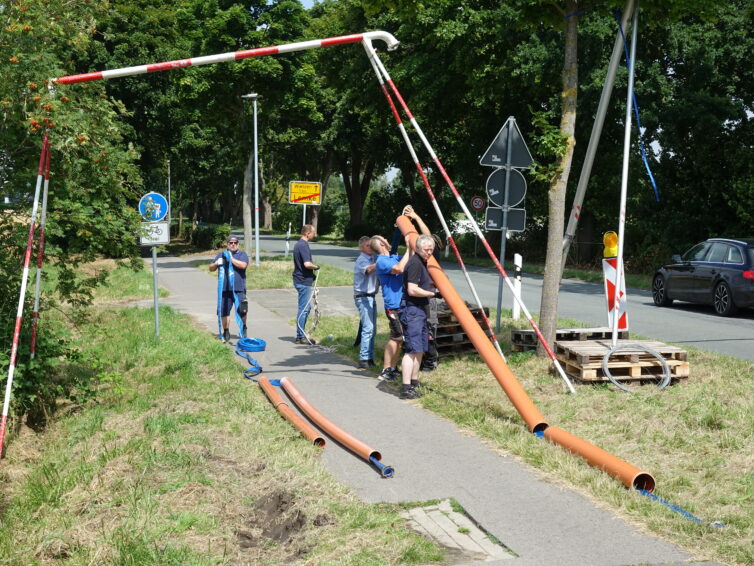 Das Zeltlagergelände ist hergerichtet
